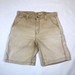 Carhartt Mens Rugged Flex Relaxed Fit 10" Rigby Canvas Faded Work Shorts Size 34
